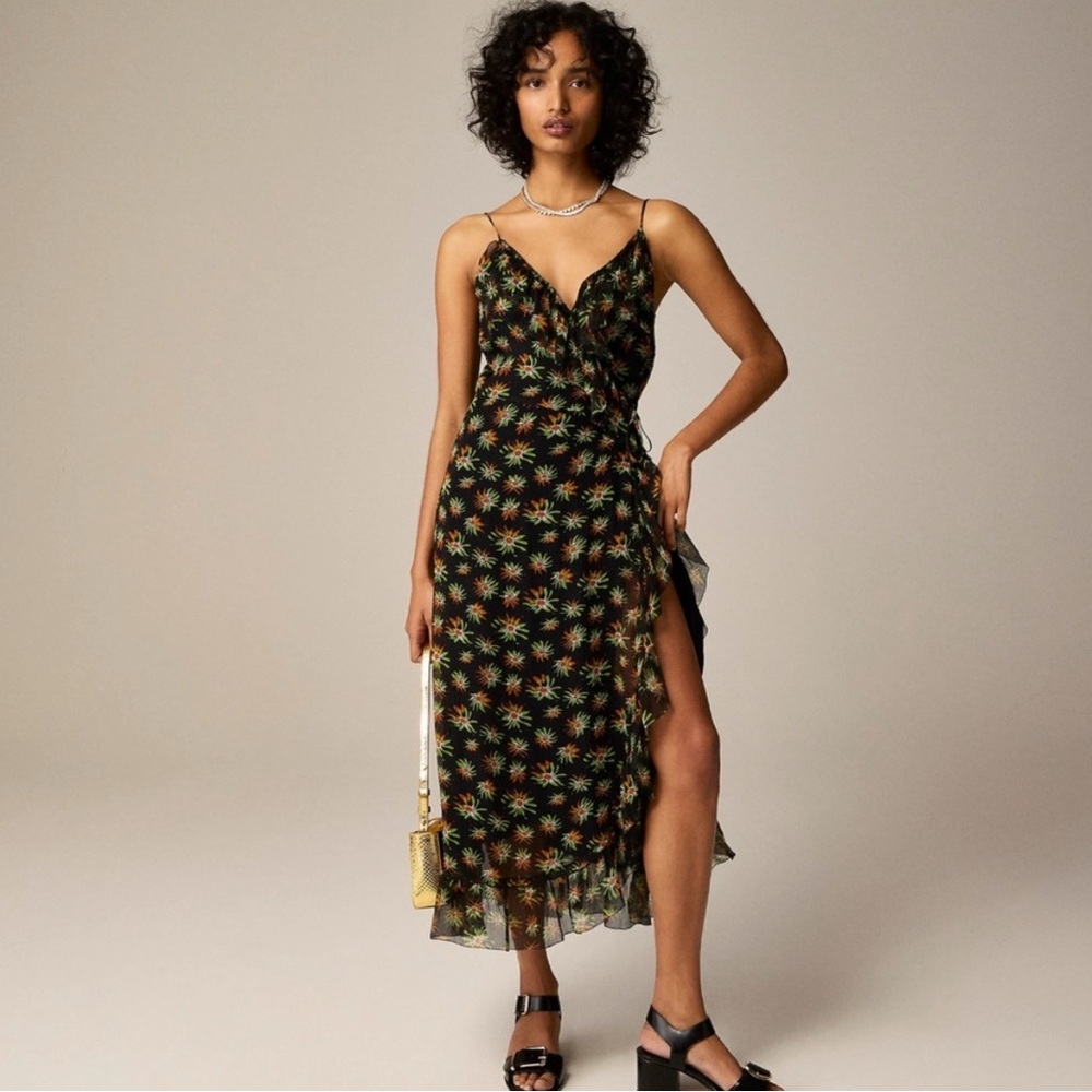 JCrew flutter wrap dress nwt